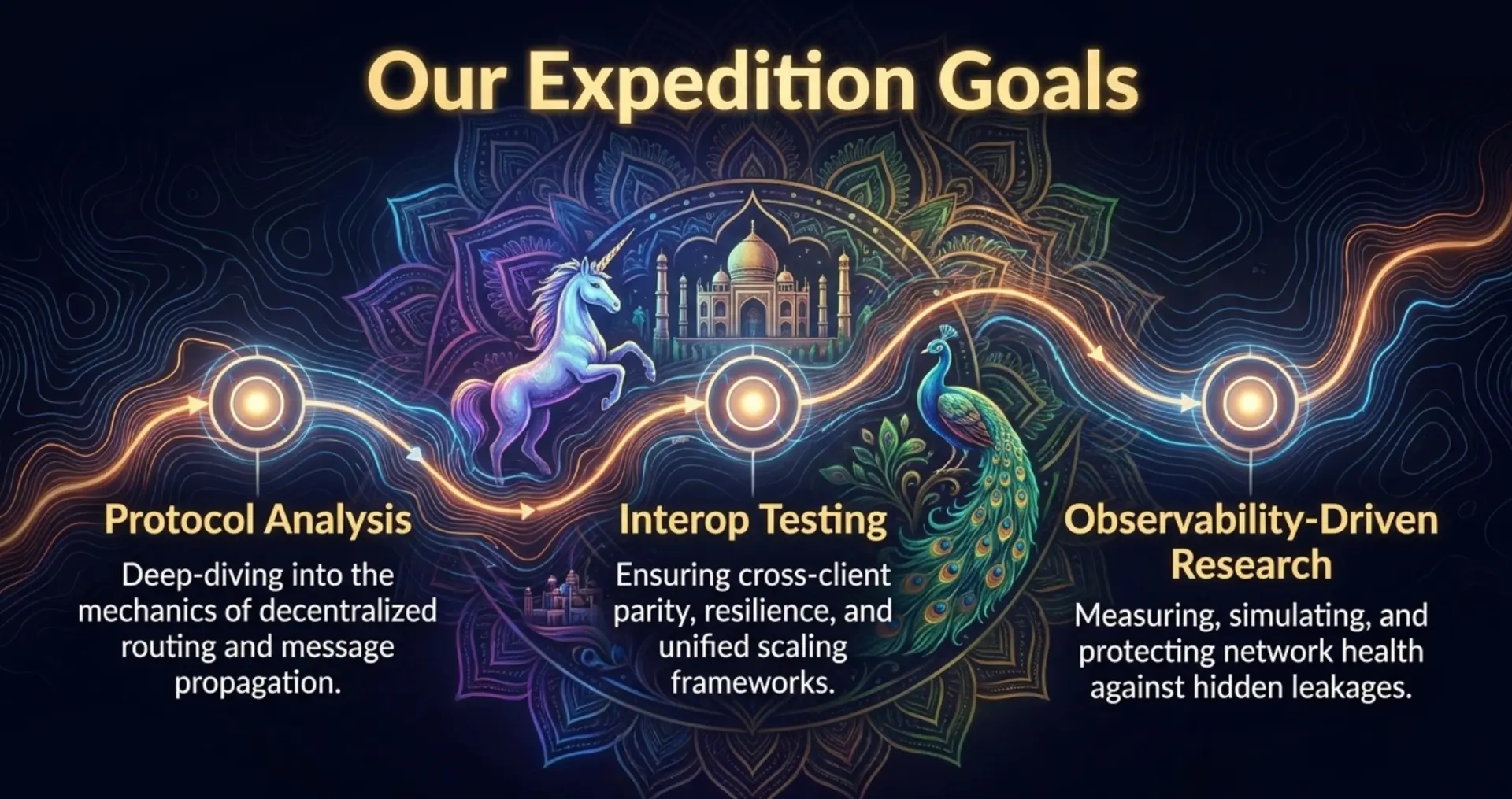 Expedition goals: protocol analysis, interop testing and observability-driven research
